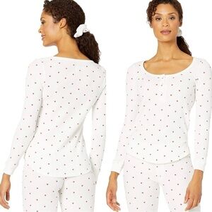 NWT PLUSH Revolve Thermal Heart Pajama + Scrunchie Set Sz XS